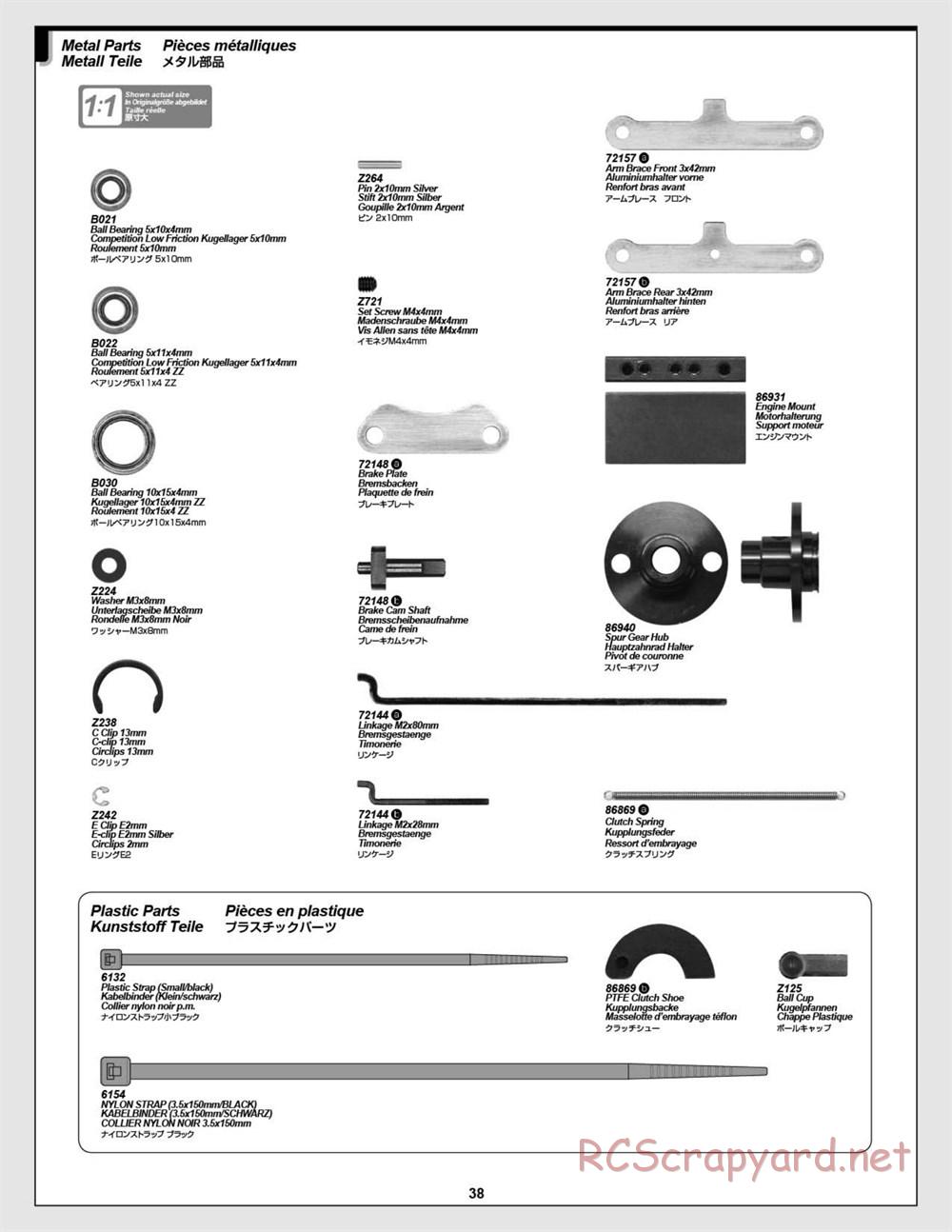 HPI - Nitro RS4 3 Drift - Manual - Page 38