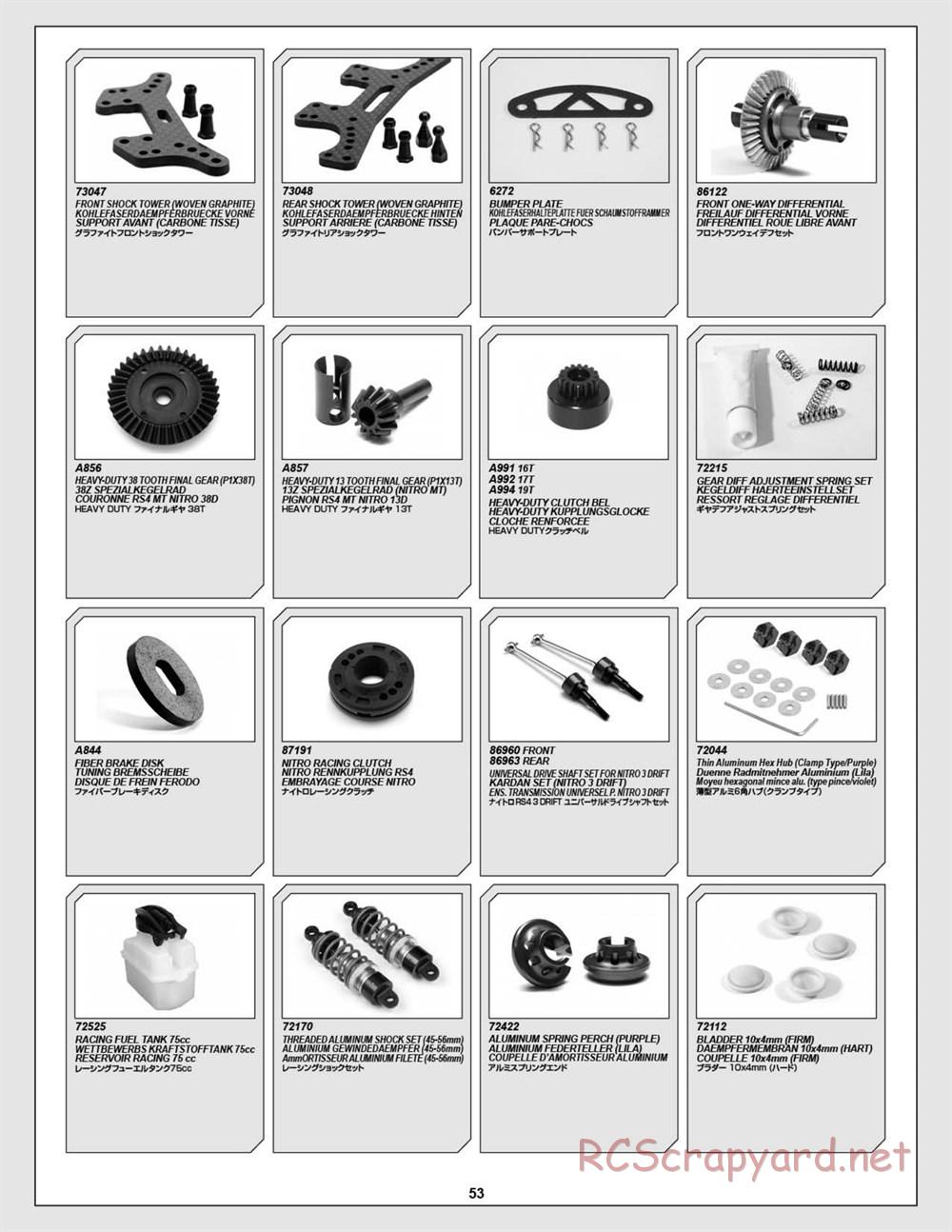 HPI - Nitro RS4 3 Drift - Manual - Page 53