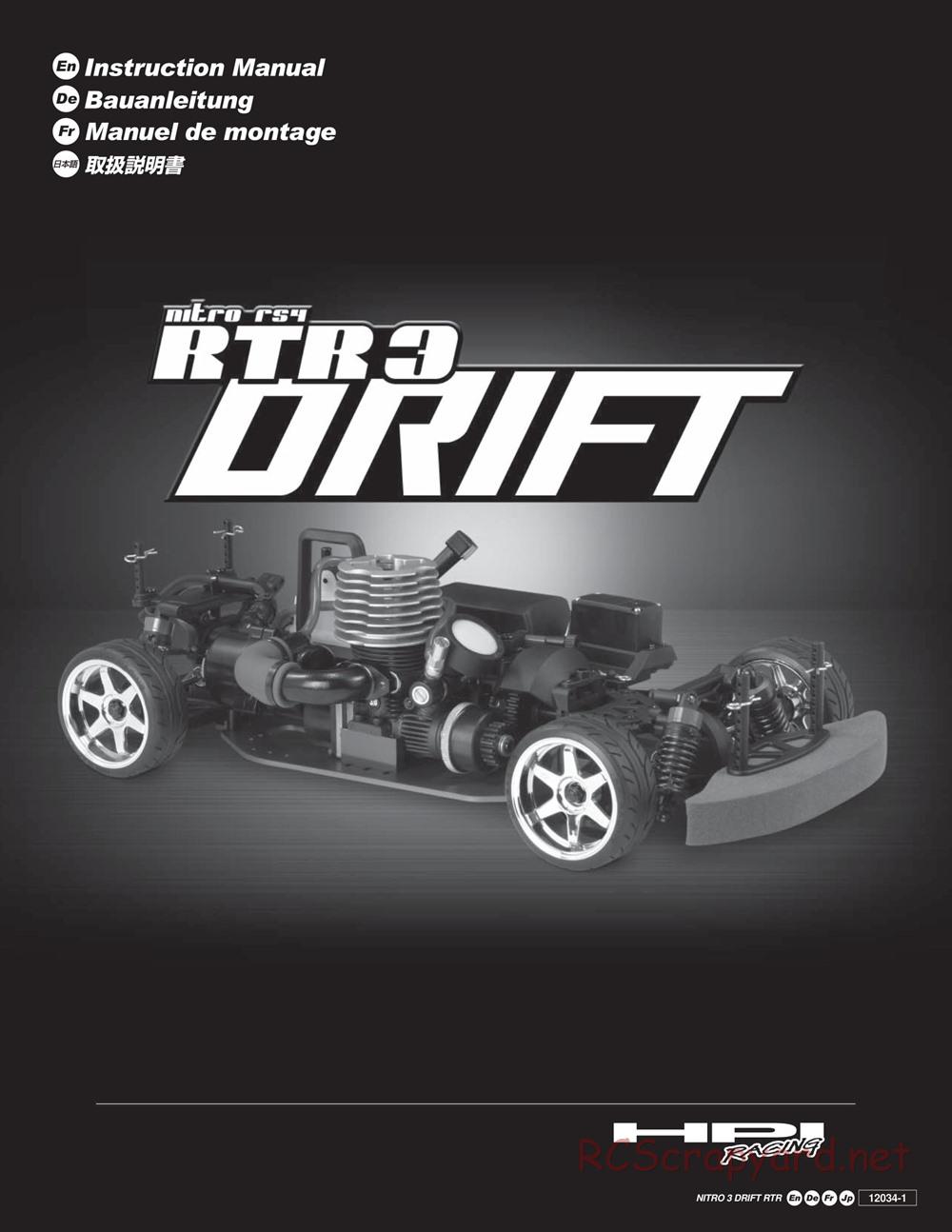 HPI - Nitro RS4 3 Drift - Manual - Page 1