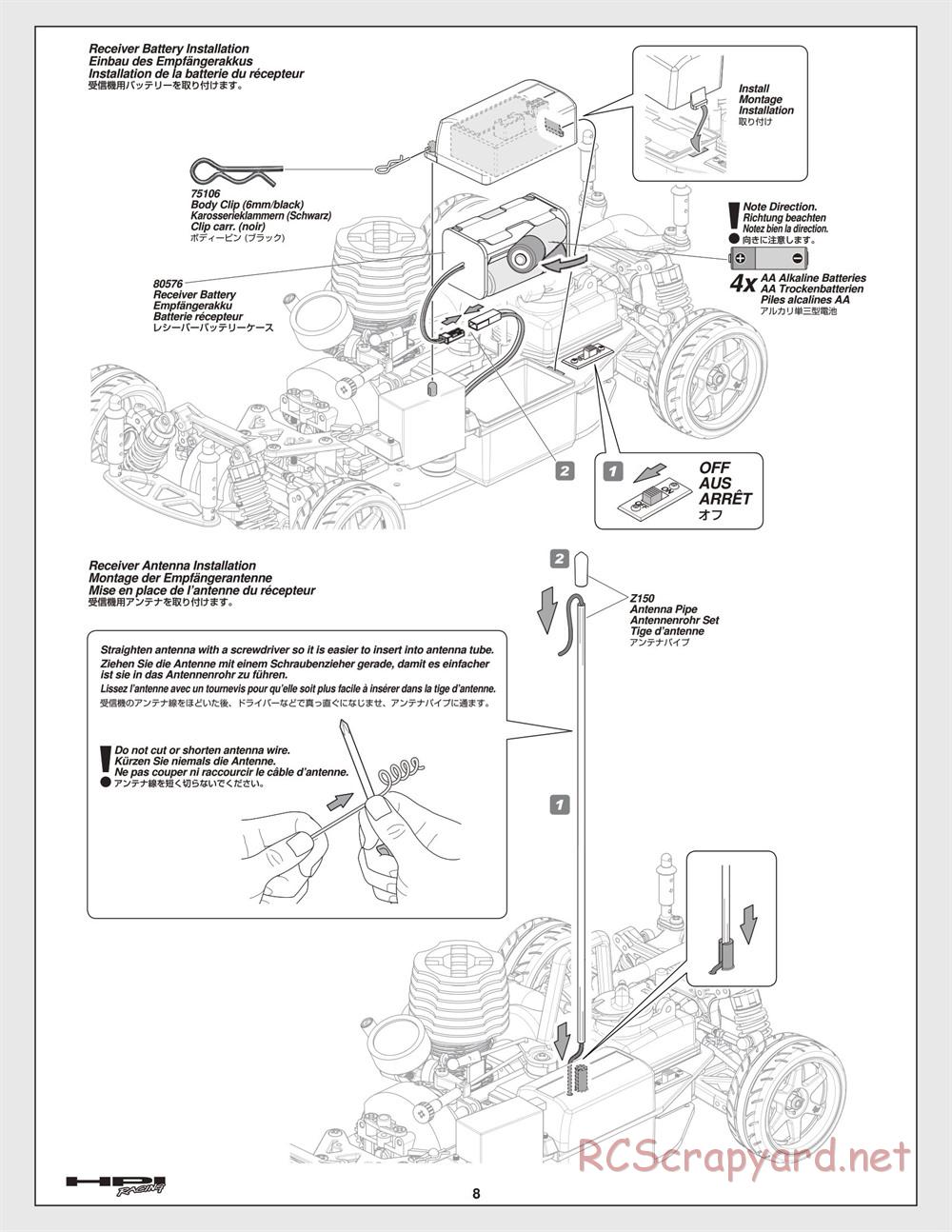 HPI - Nitro RS4 3 Drift - Manual - Page 8