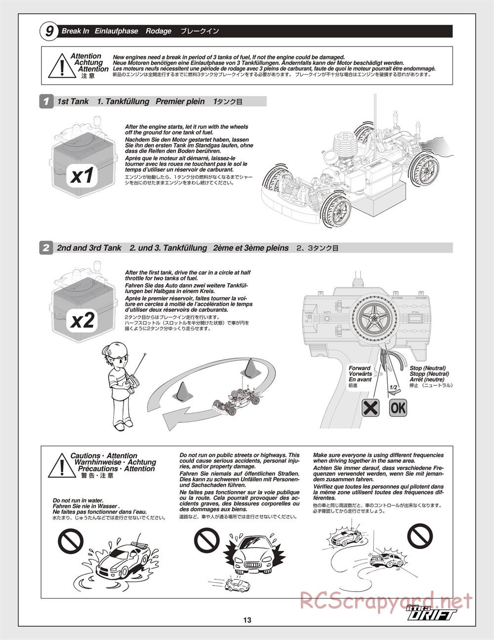 HPI - Nitro RS4 3 Drift - Manual - Page 13