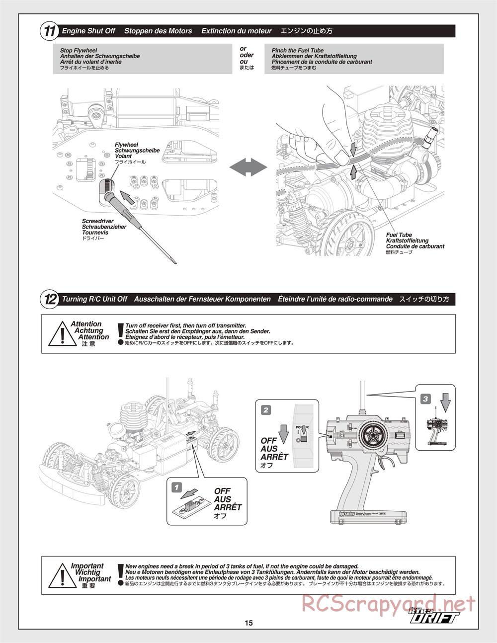 HPI - Nitro RS4 3 Drift - Manual - Page 15