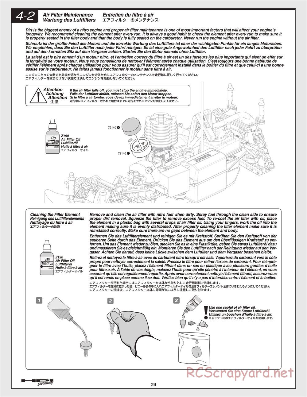HPI - Nitro RS4 3 Drift - Manual - Page 24