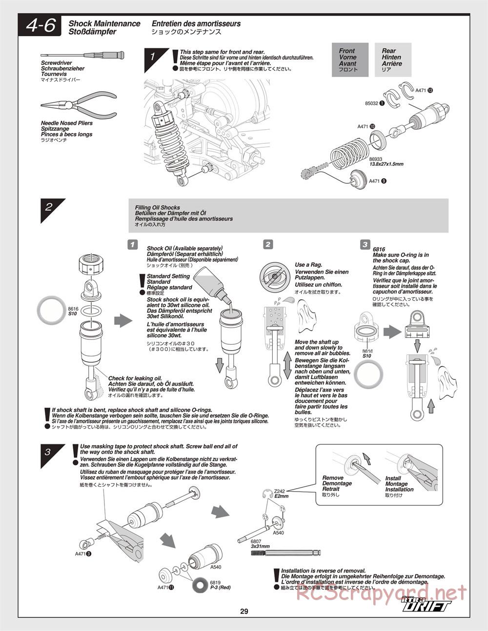 HPI - Nitro RS4 3 Drift - Manual - Page 29