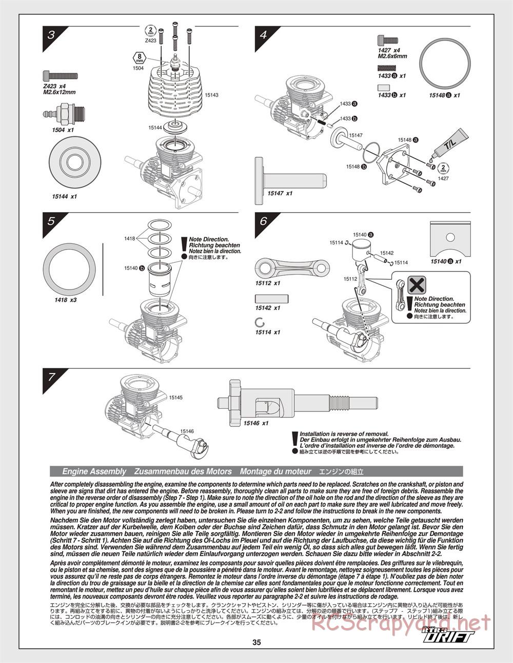 HPI - Nitro RS4 3 Drift - Manual - Page 35