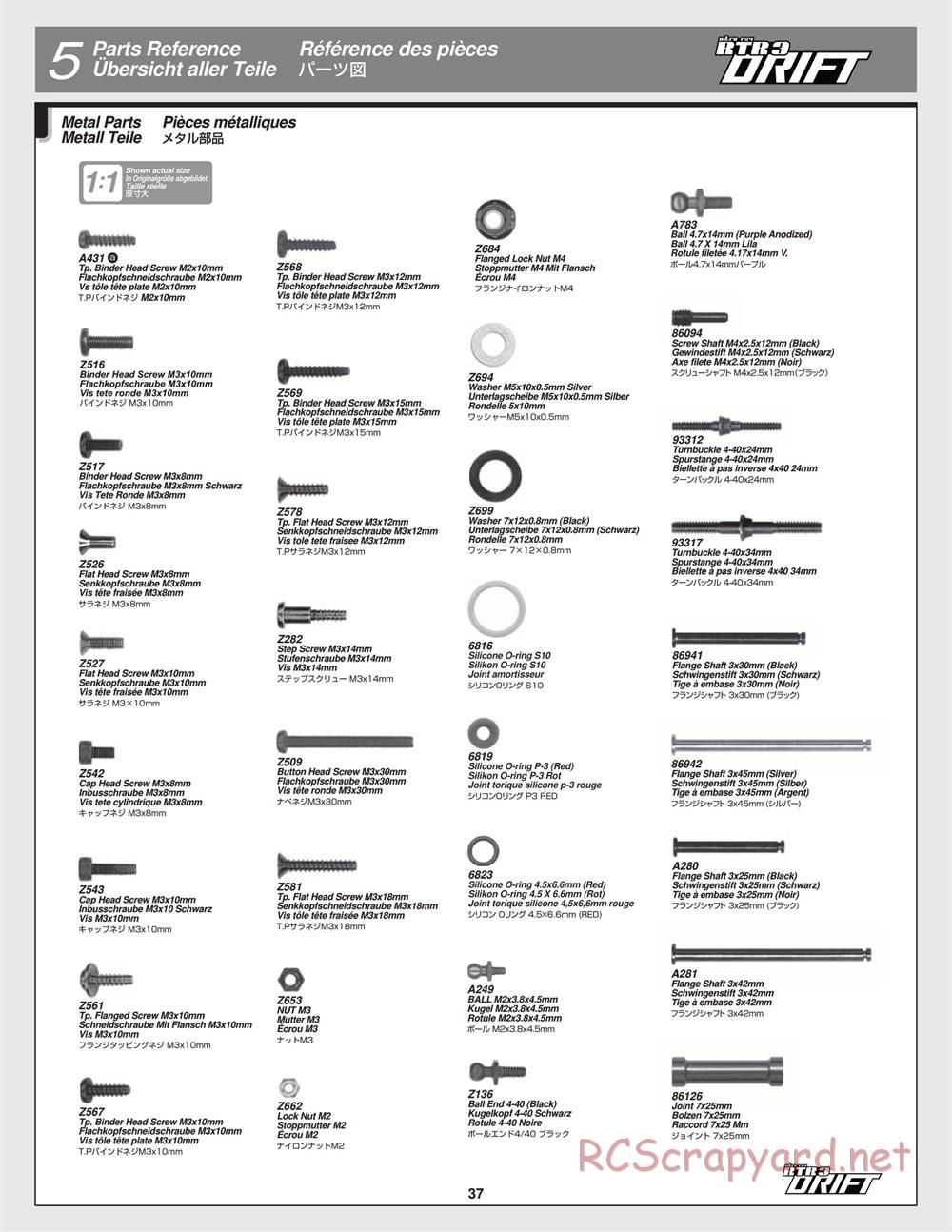 HPI - Nitro RS4 3 Drift - Manual - Page 37