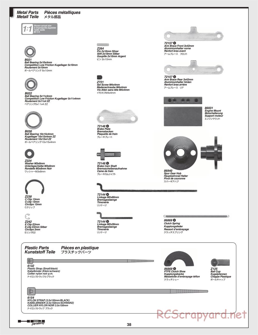 HPI - Nitro RS4 3 Drift - Manual - Page 38
