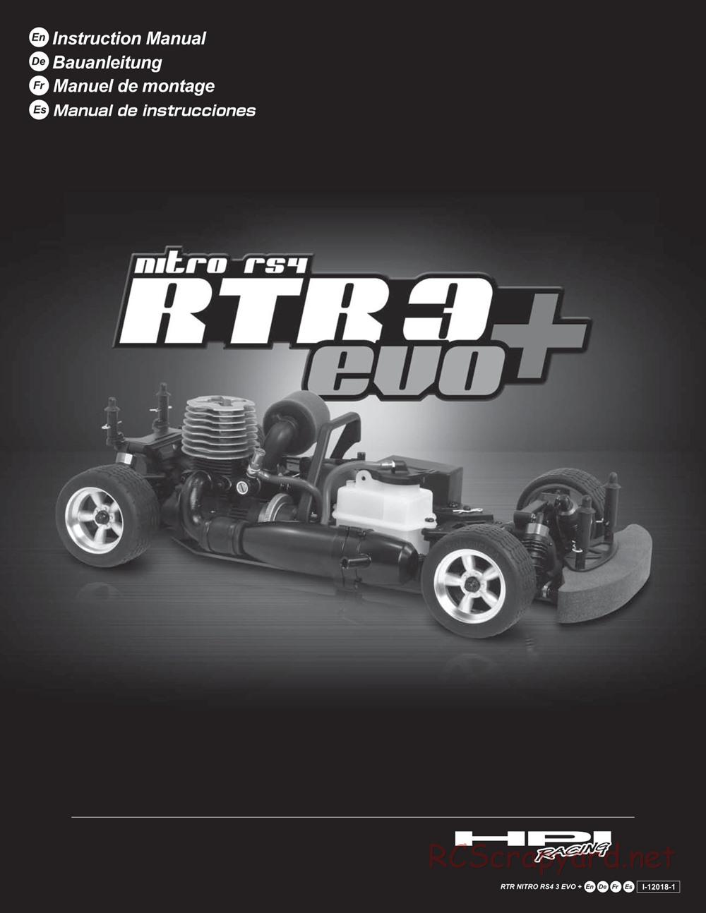 HPI - Nitro RS4 3 Evo+ - Manual - Page 1