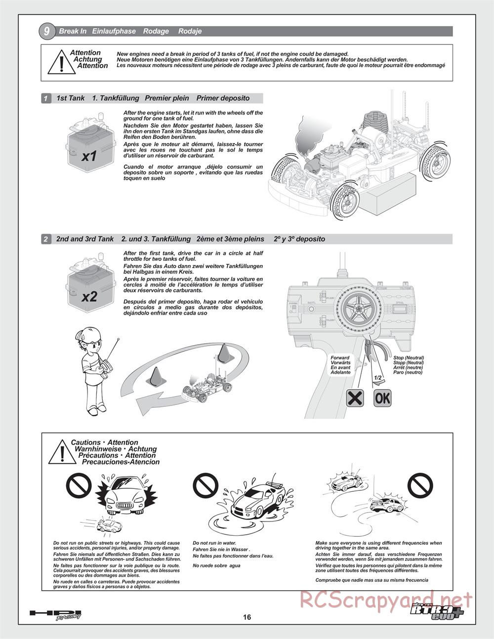 HPI - Nitro RS4 3 Evo+ - Manual - Page 16