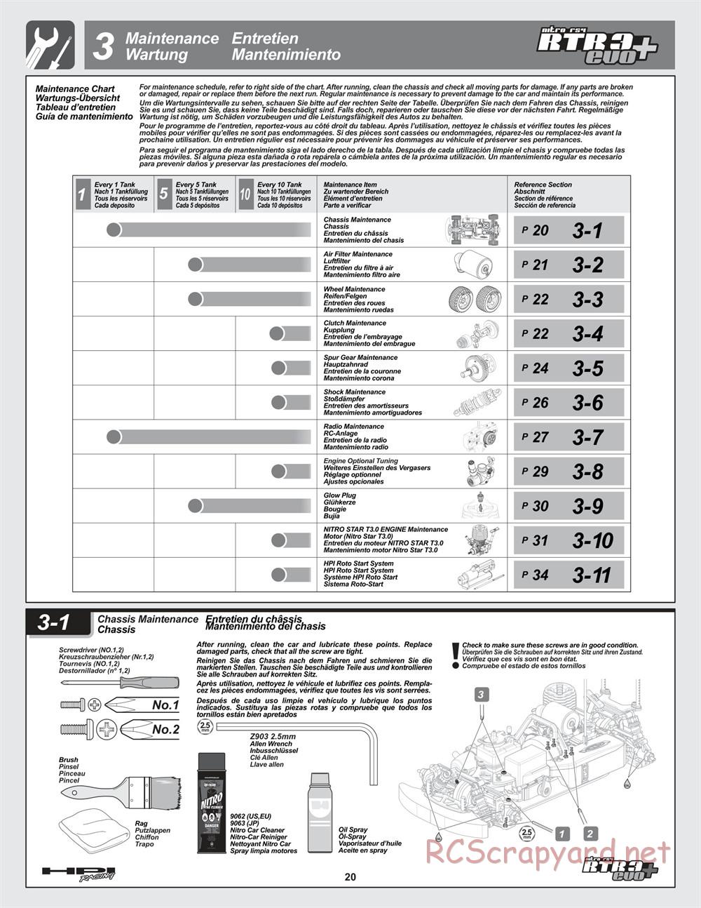 HPI - Nitro RS4 3 Evo+ - Manual - Page 20