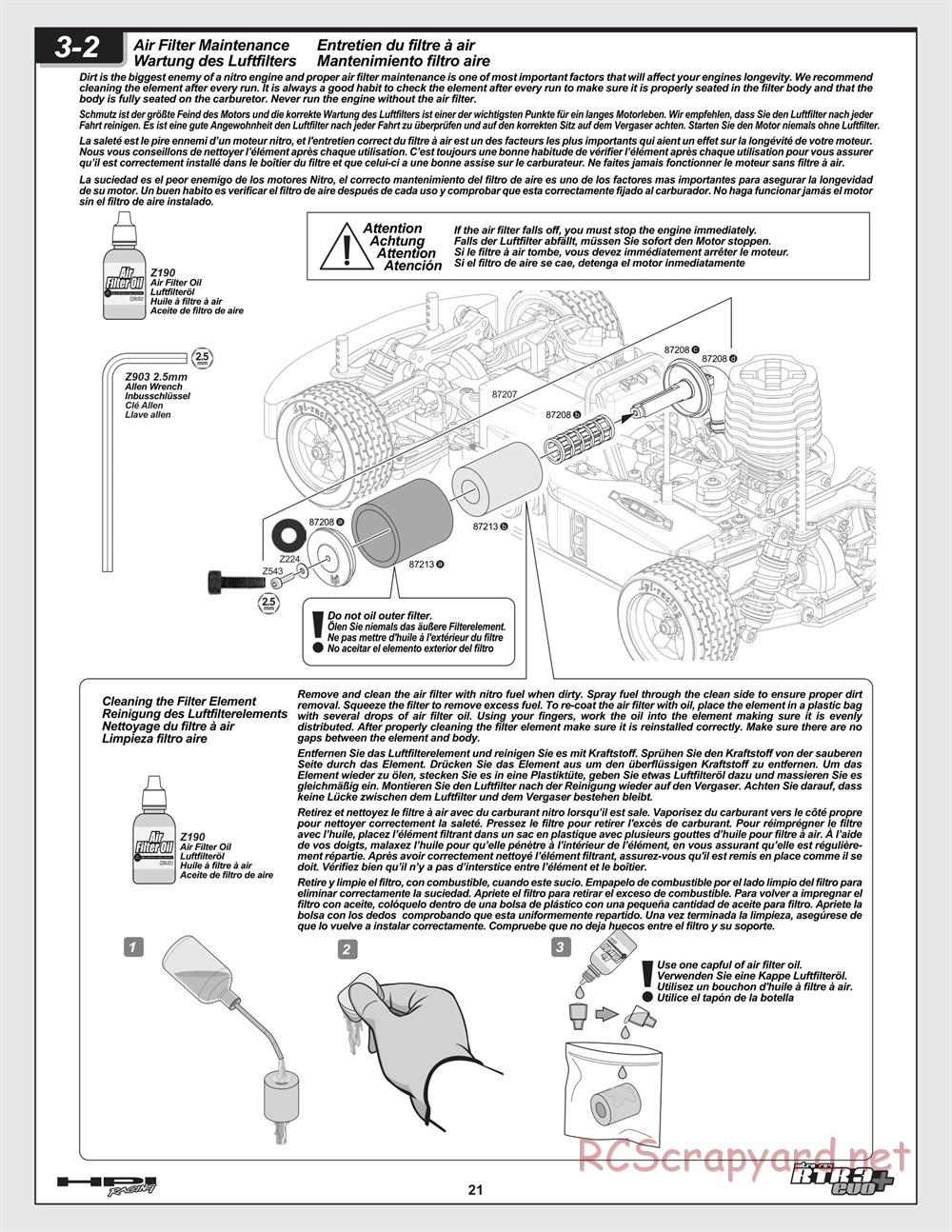 HPI - Nitro RS4 3 Evo+ - Manual - Page 21