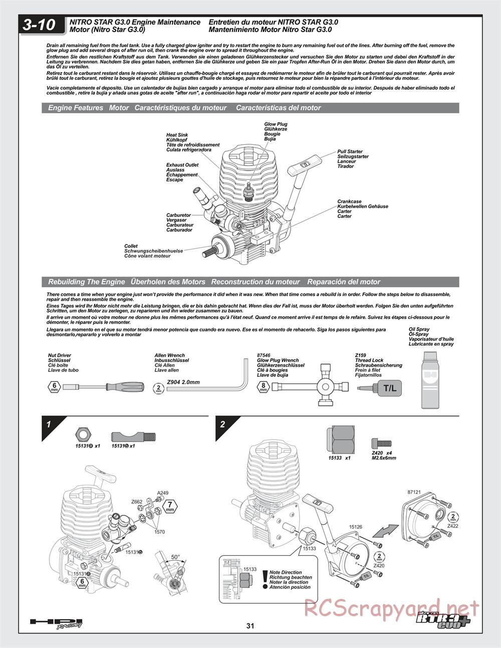HPI - Nitro RS4 3 Evo+ - Manual - Page 31