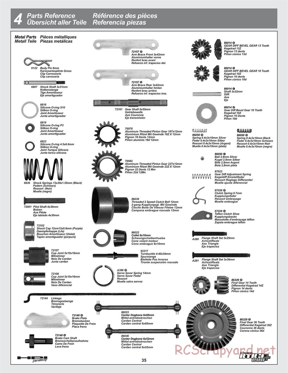 HPI - Nitro RS4 3 Evo+ - Manual - Page 35