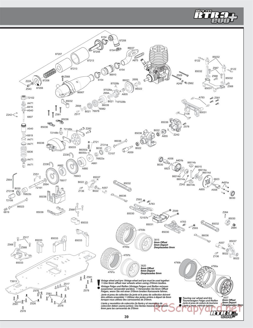 HPI - Nitro RS4 3 Evo+ - Exploded View - Page 39