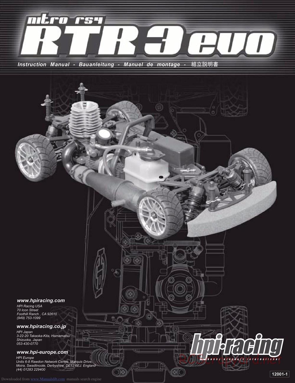 HPI - Nitro RS4 3 Evo - Manual - Page 1