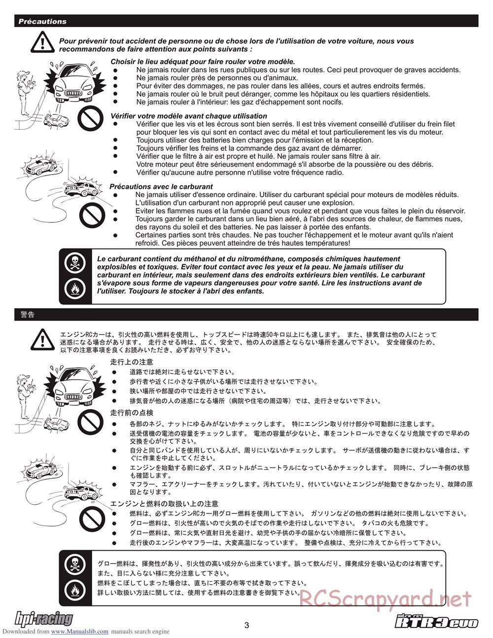 HPI - Nitro RS4 3 Evo - Manual - Page 3