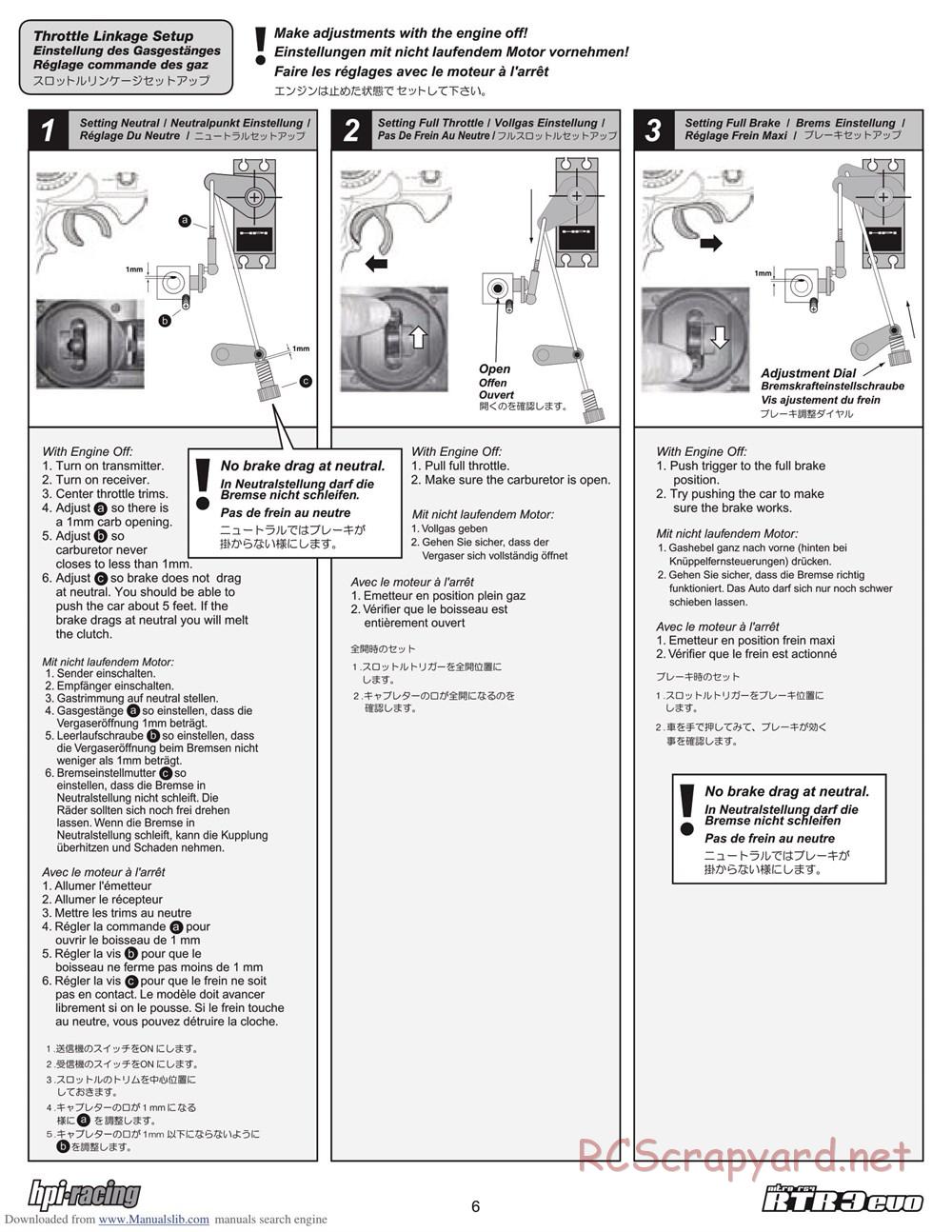 HPI - Nitro RS4 3 Evo - Manual - Page 6