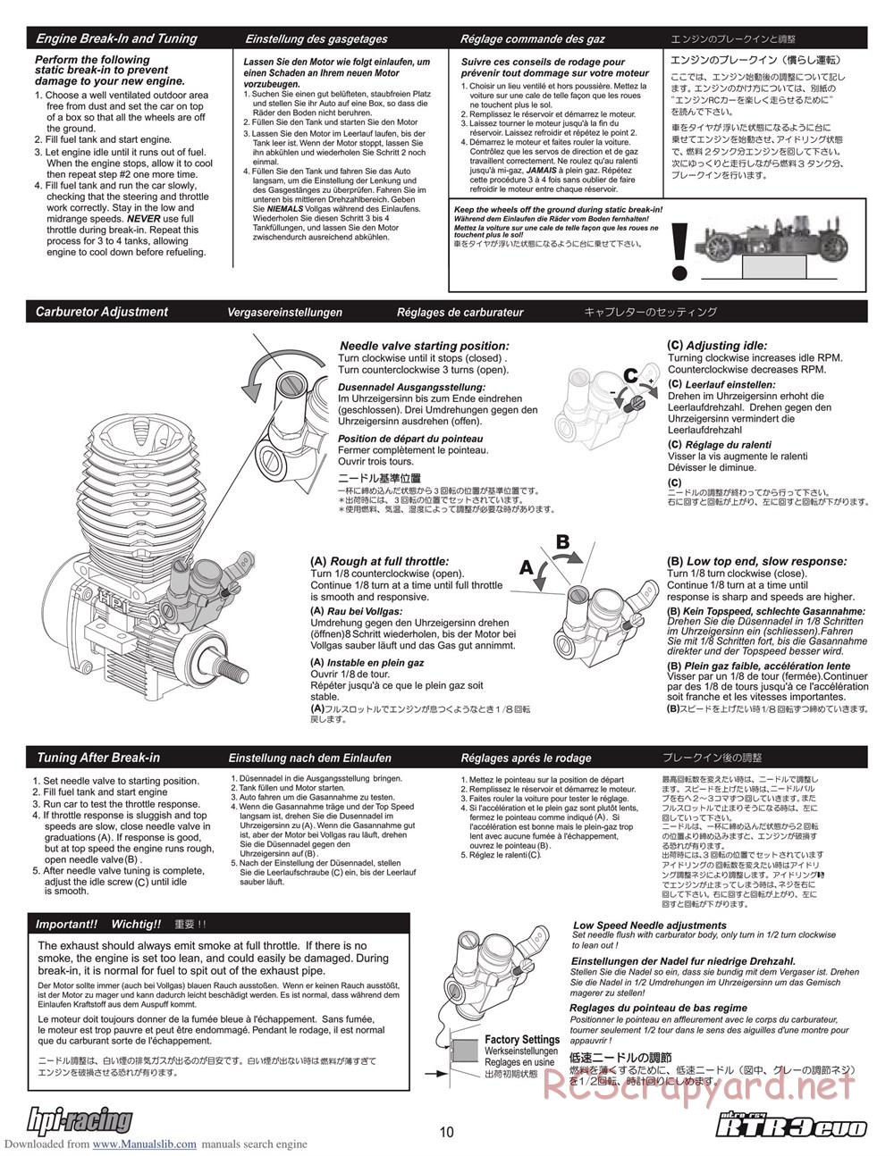 HPI - Nitro RS4 3 Evo - Manual - Page 10