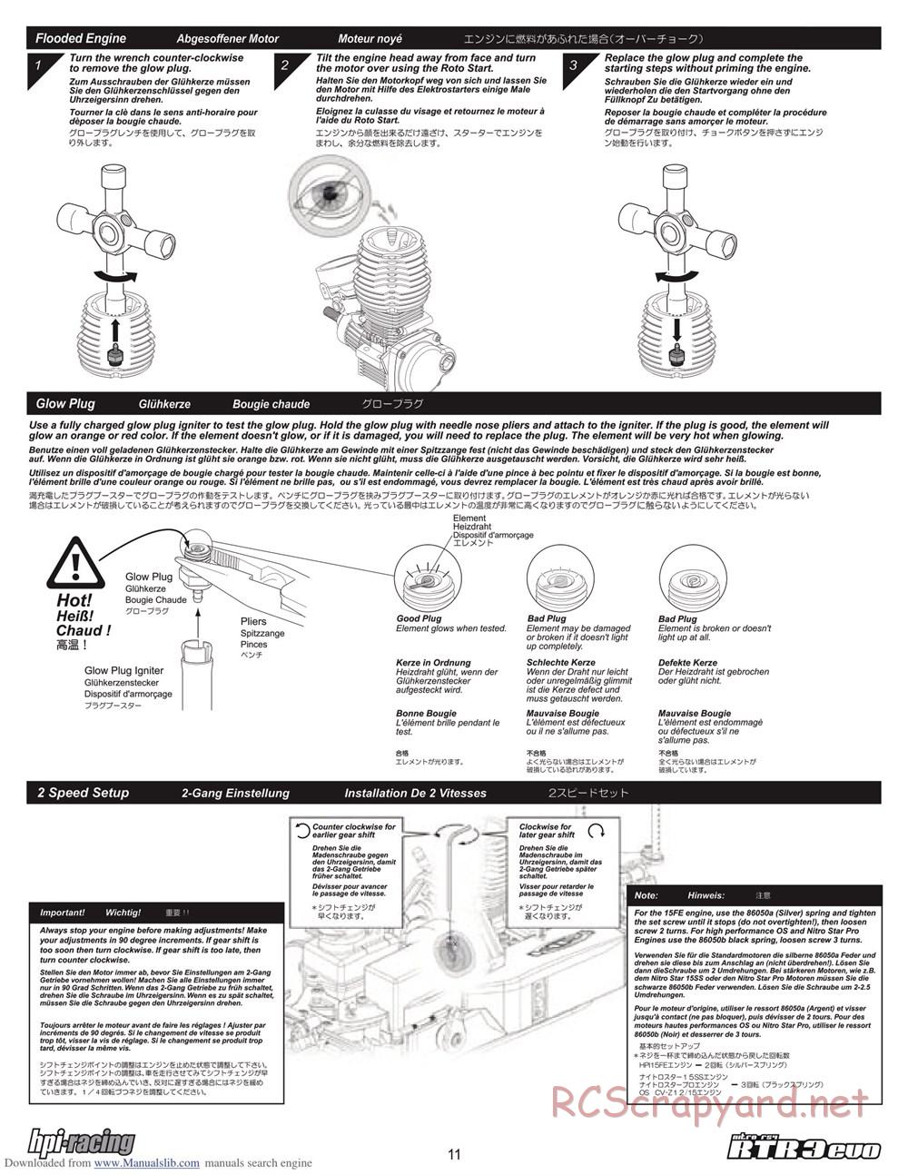 HPI - Nitro RS4 3 Evo - Manual - Page 11