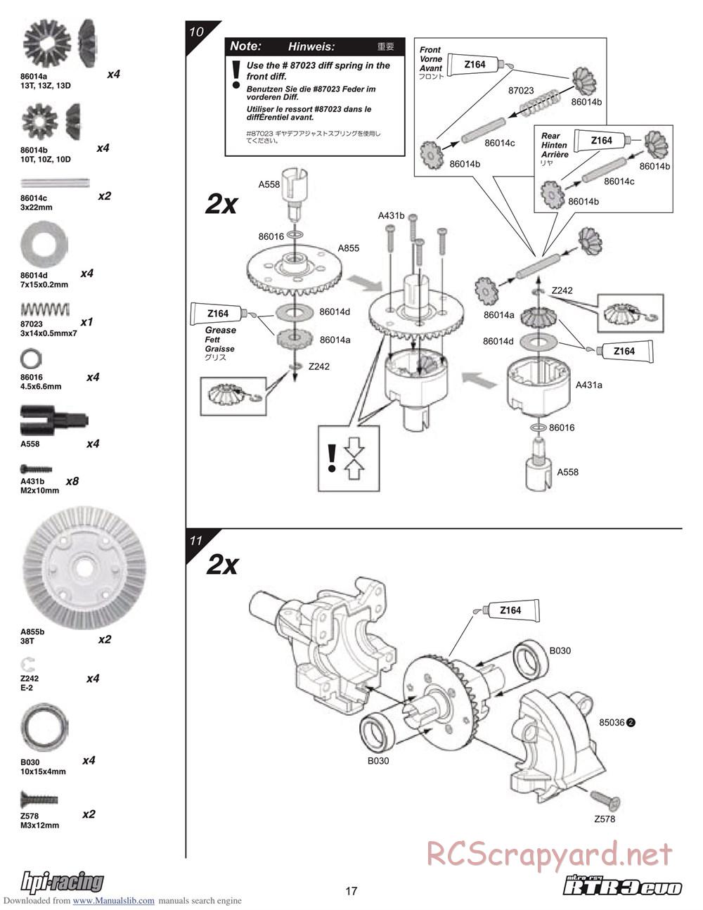 HPI - Nitro RS4 3 Evo - Manual - Page 17