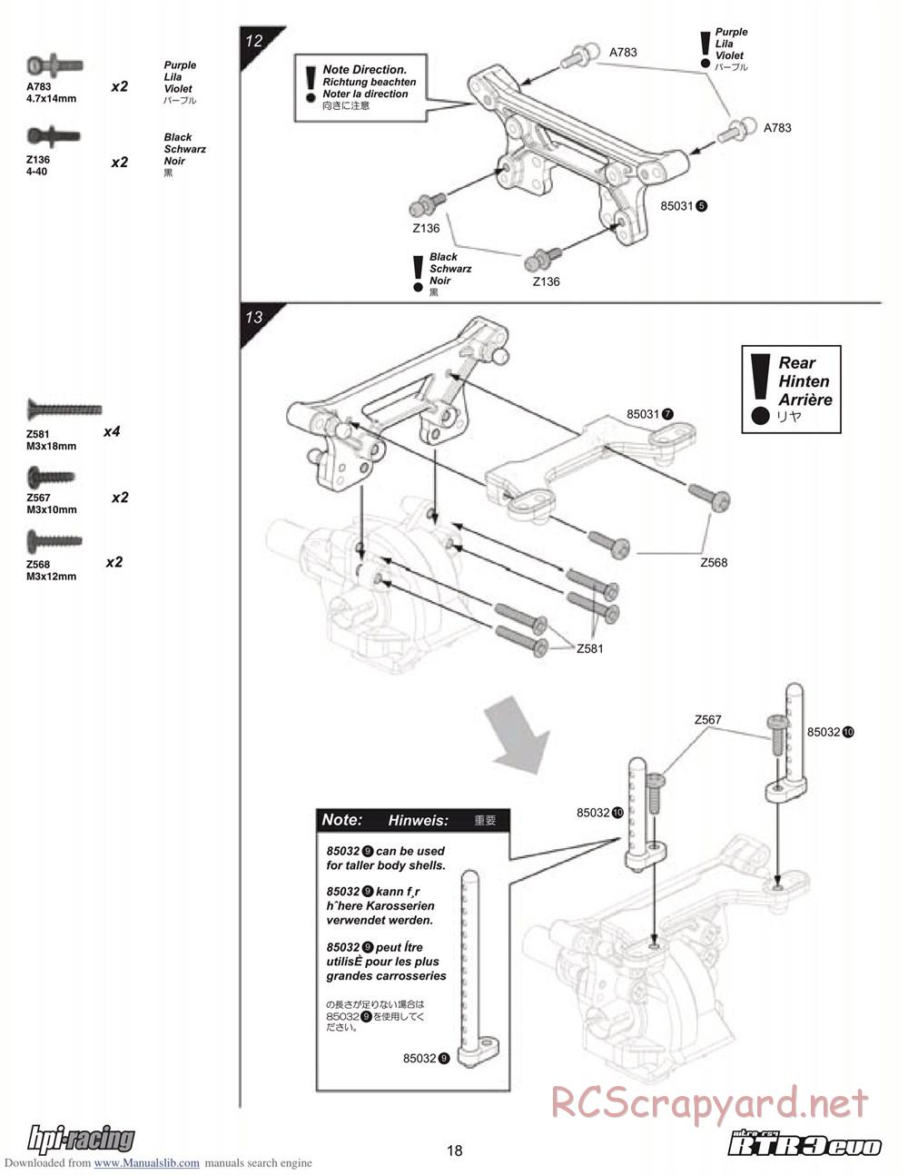 HPI - Nitro RS4 3 Evo - Manual - Page 18