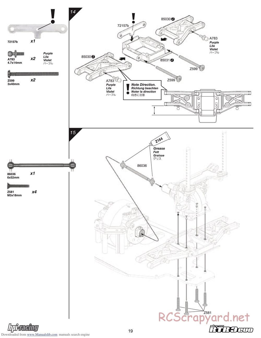 HPI - Nitro RS4 3 Evo - Manual - Page 19