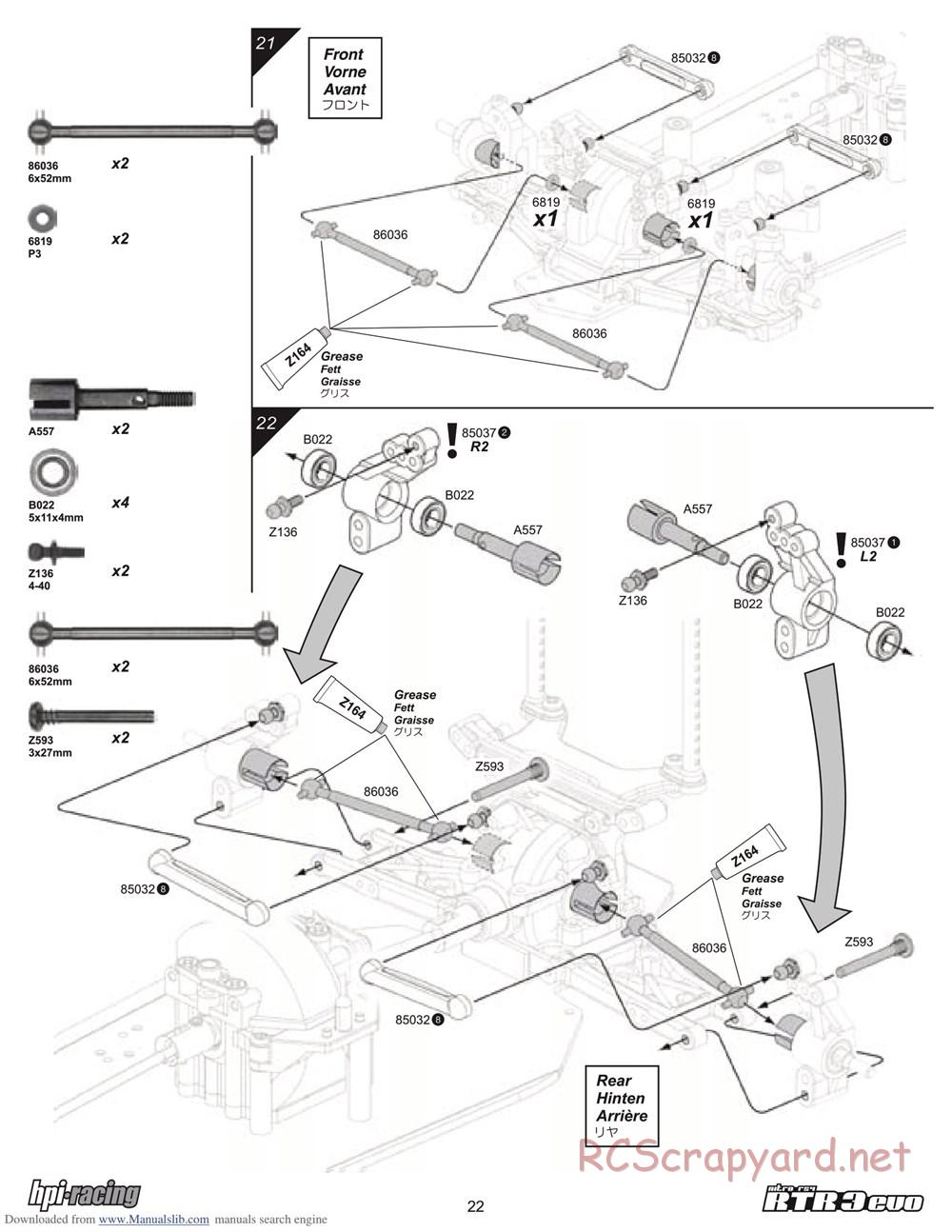 HPI - Nitro RS4 3 Evo - Manual - Page 22