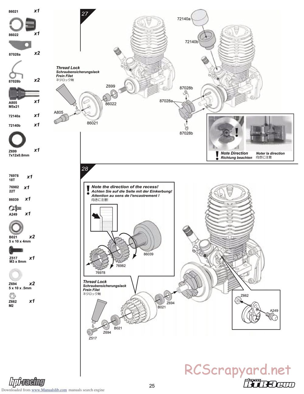 HPI - Nitro RS4 3 Evo - Manual - Page 25
