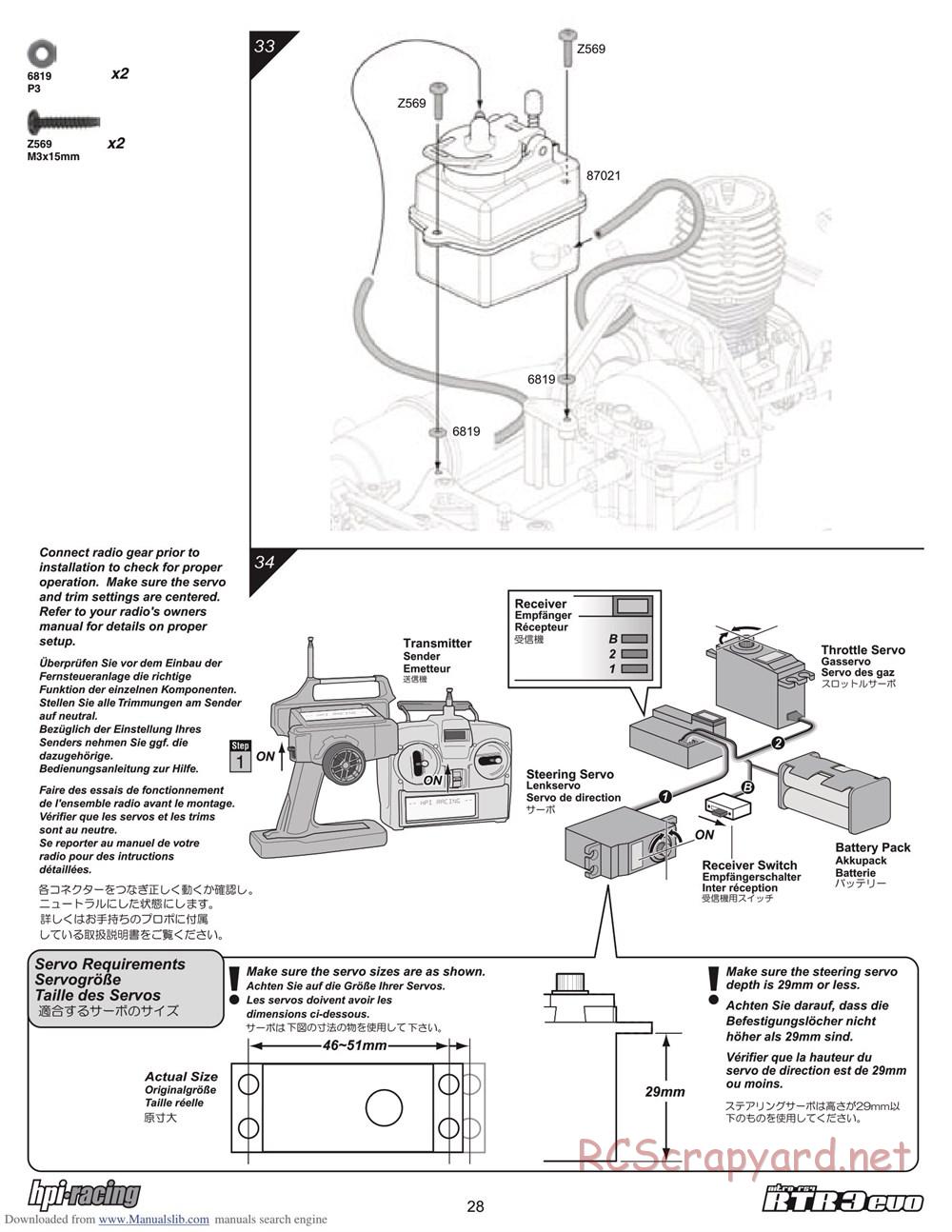 HPI - Nitro RS4 3 Evo - Manual - Page 28