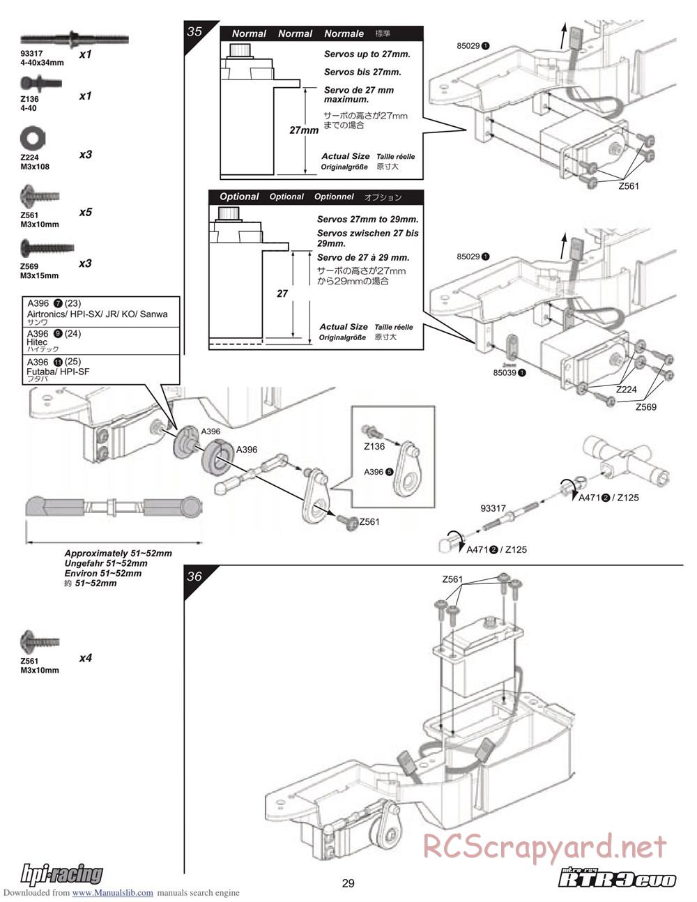 HPI - Nitro RS4 3 Evo - Manual - Page 29