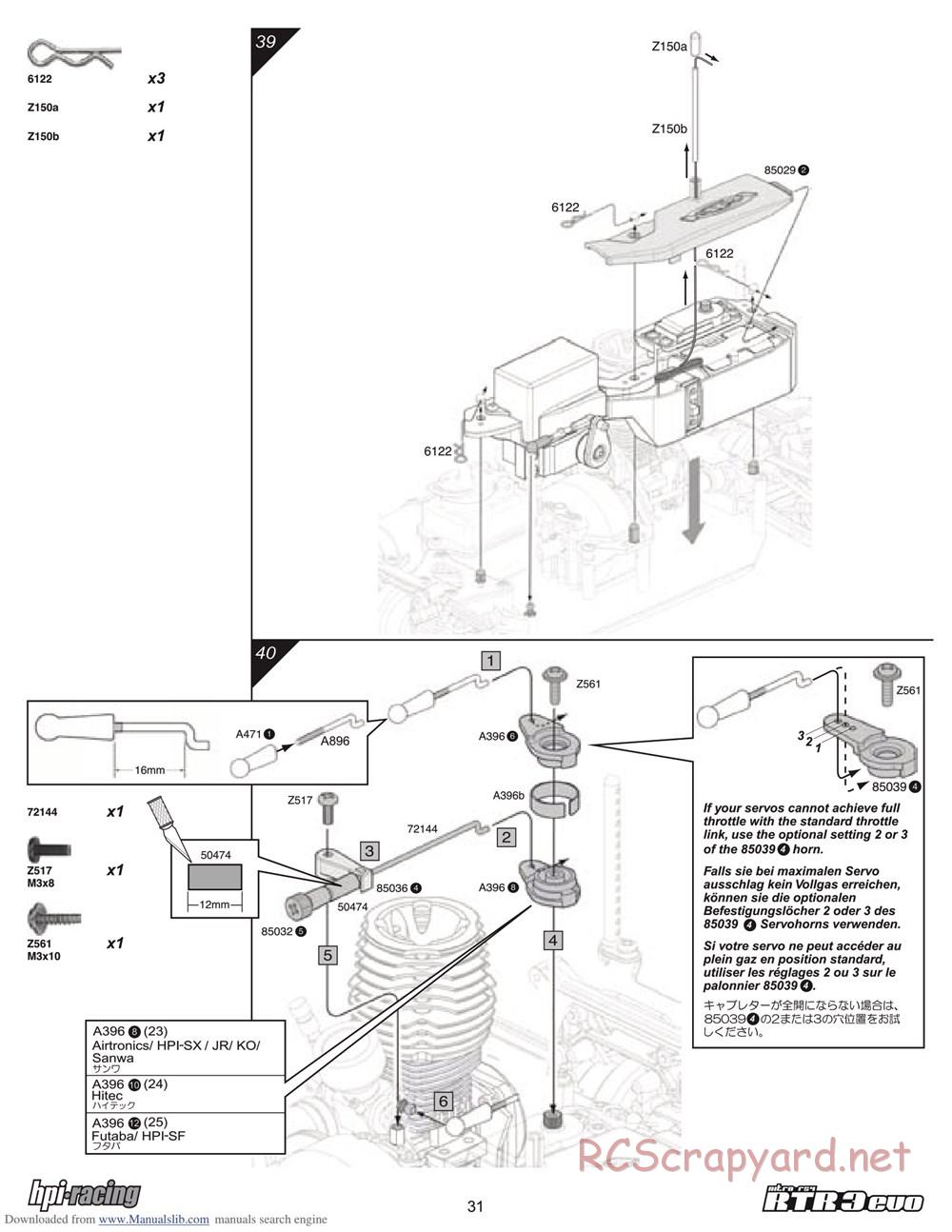 HPI - Nitro RS4 3 Evo - Manual - Page 31