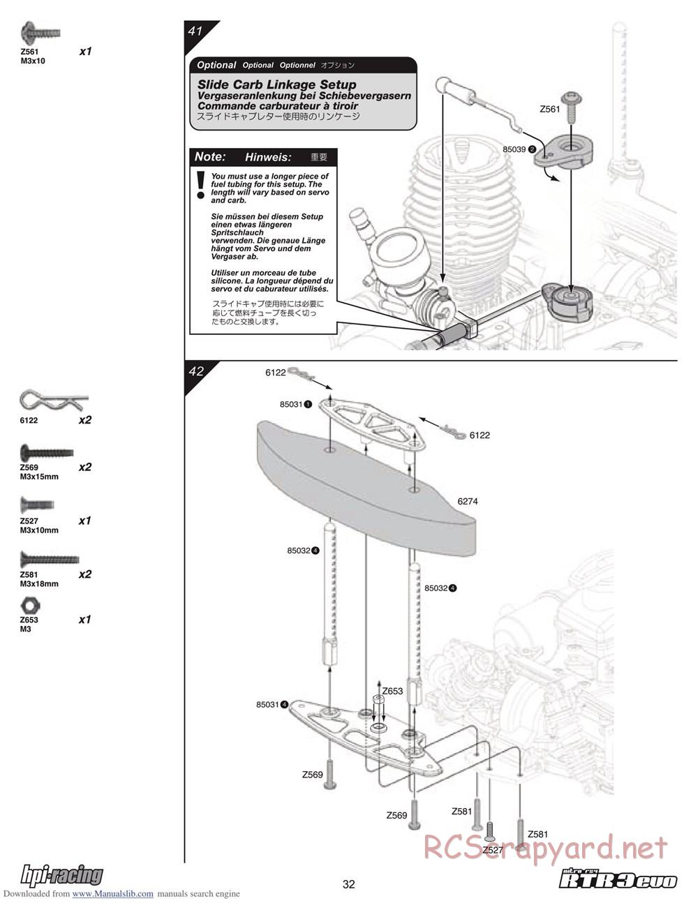 HPI - Nitro RS4 3 Evo - Manual - Page 32