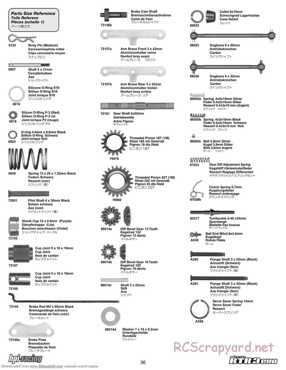 HPI - Nitro RS4 3 Evo - Manual - Page 36