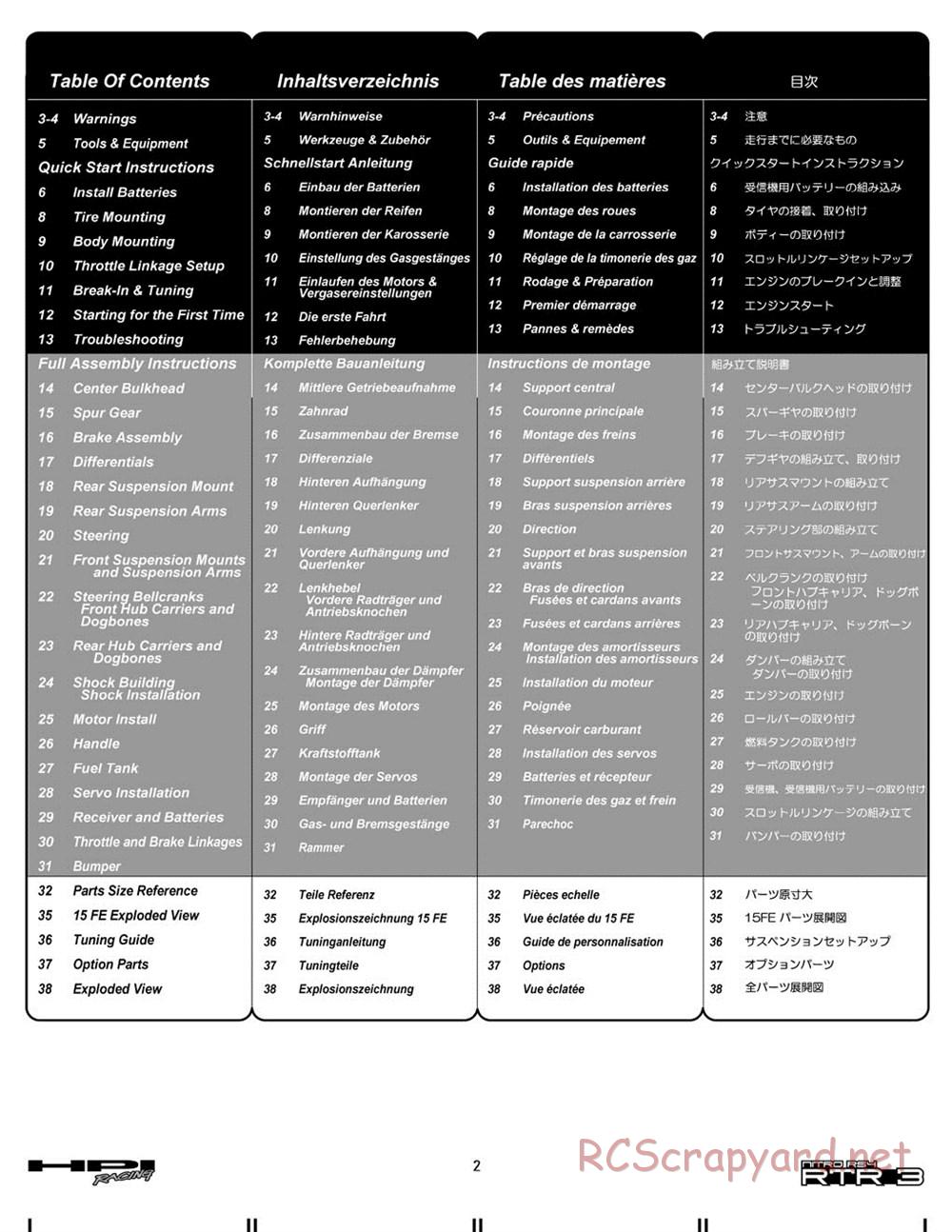 HPI - Nitro RS4 3 - Manual - Page 2