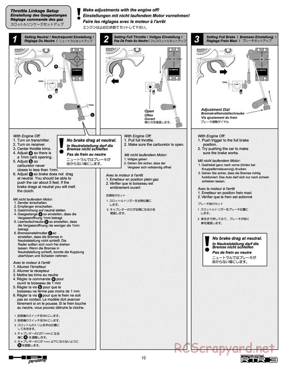 HPI - Nitro RS4 3 - Manual - Page 10