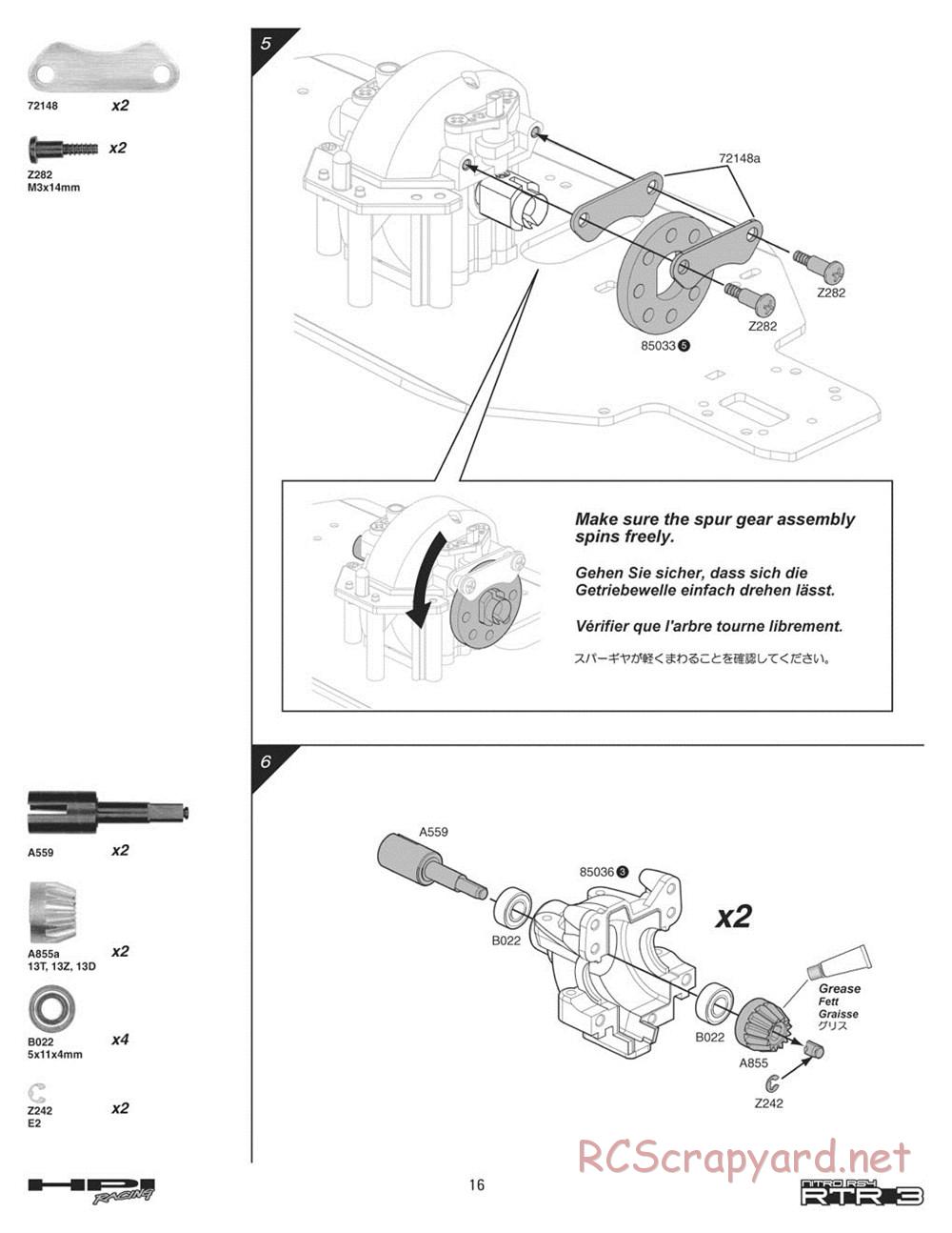 HPI - Nitro RS4 3 - Manual - Page 16