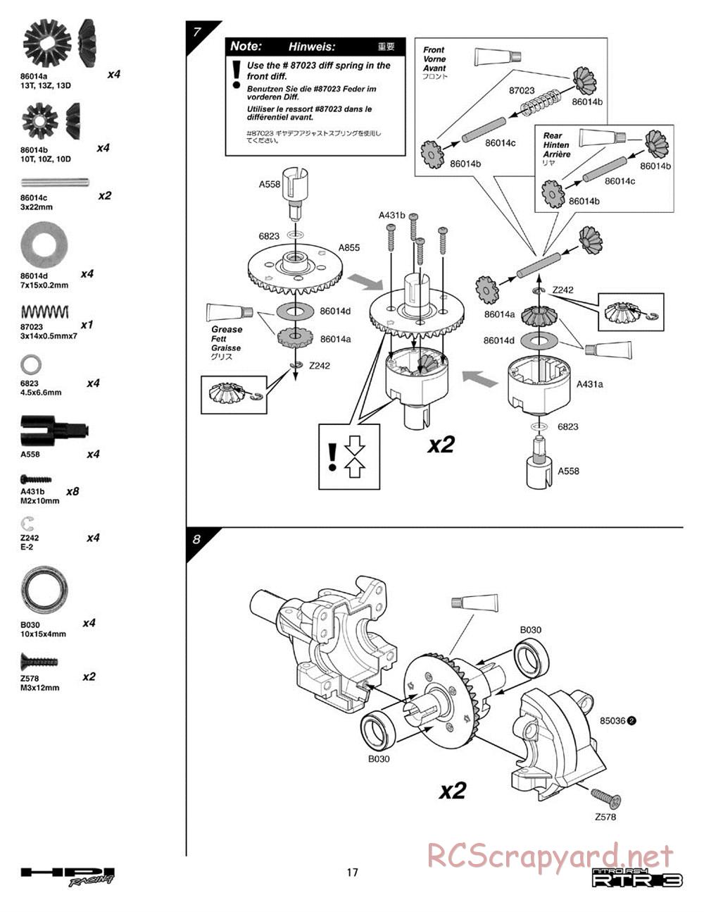 HPI - Nitro RS4 3 - Manual - Page 17