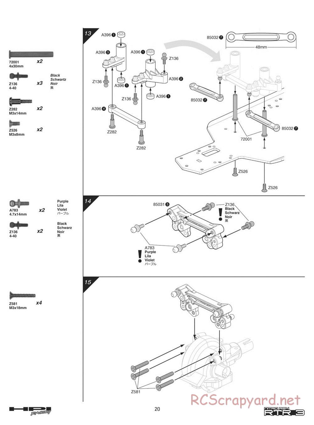 HPI - Nitro RS4 3 - Manual - Page 20