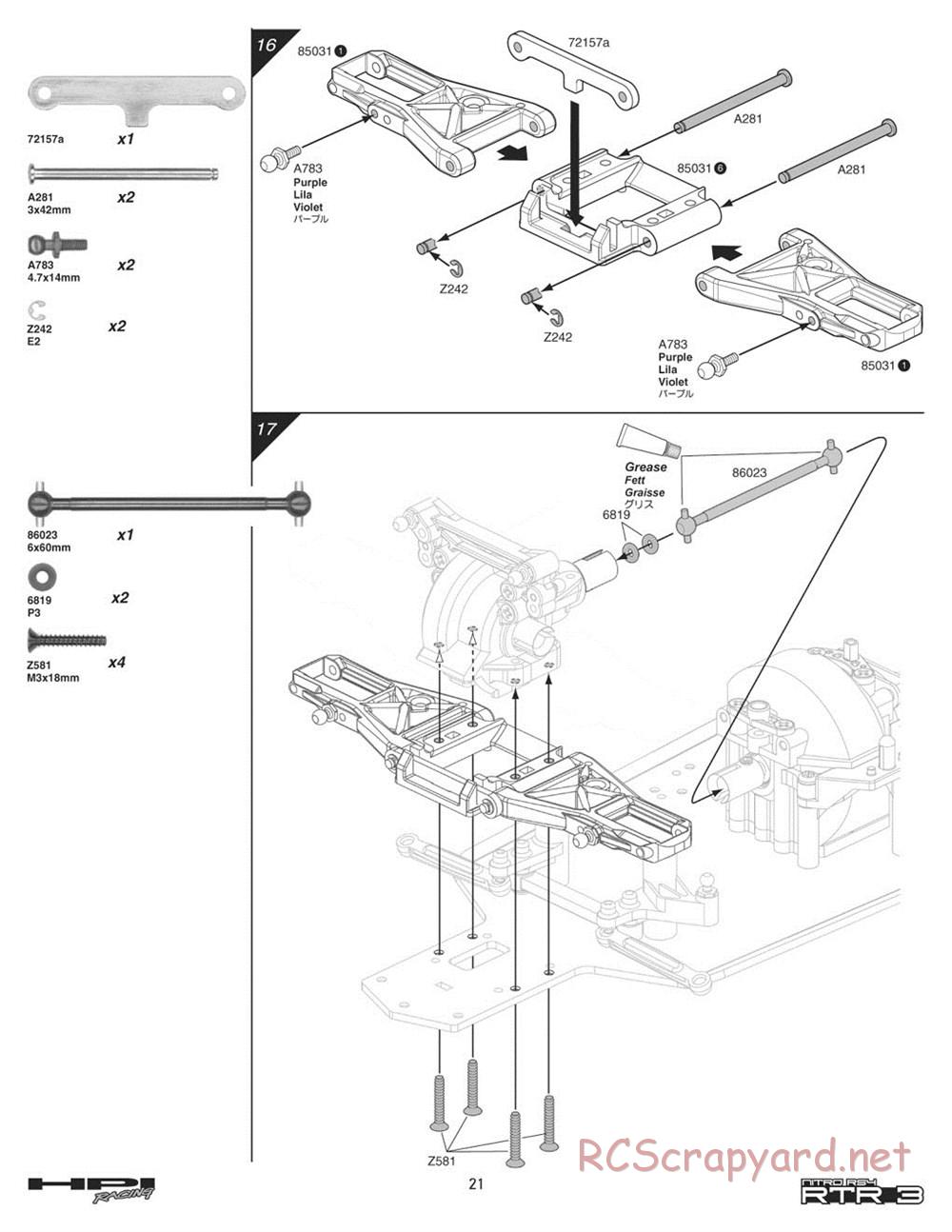 HPI - Nitro RS4 3 - Manual - Page 21