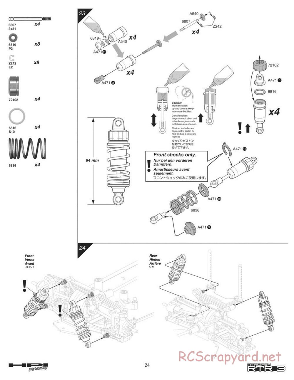 HPI - Nitro RS4 3 - Manual - Page 24