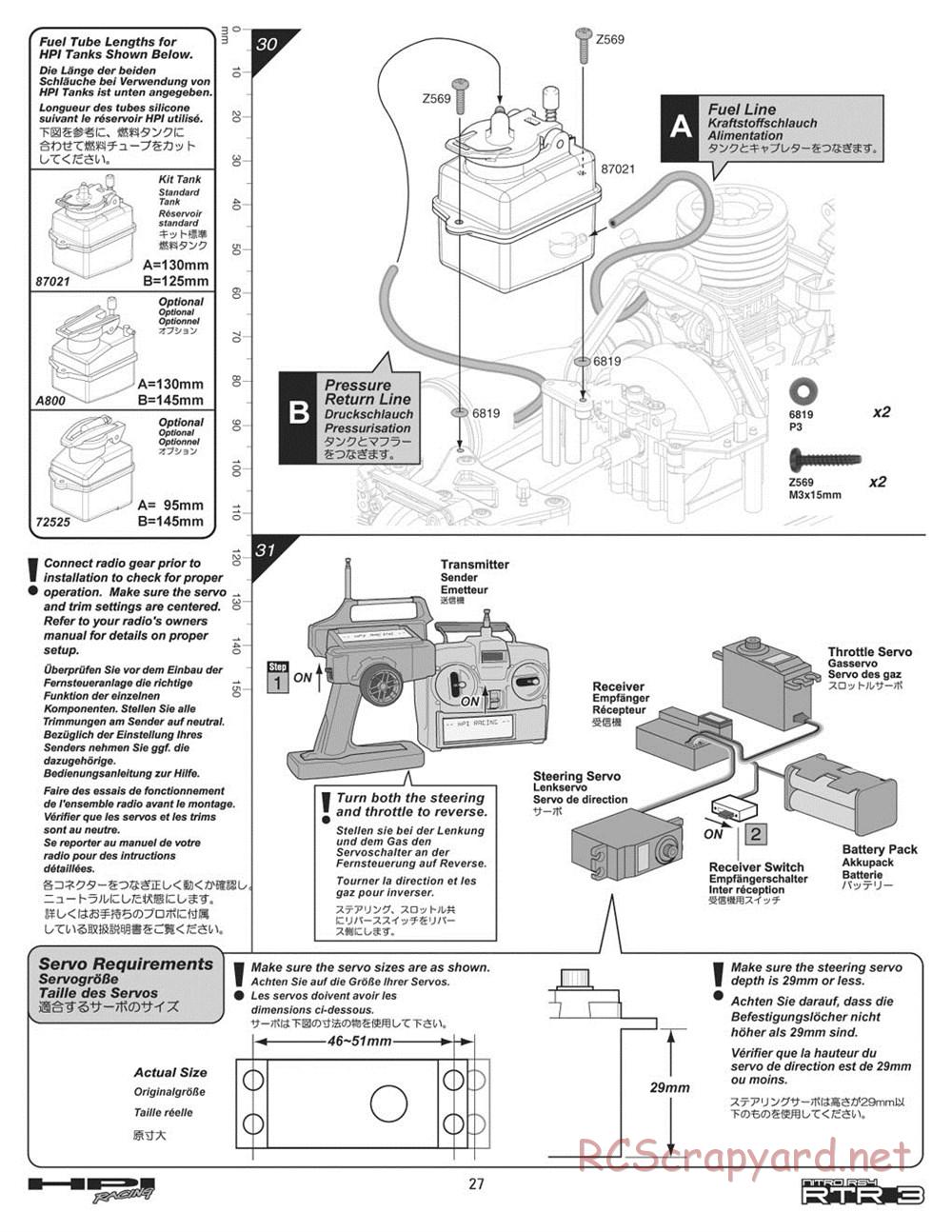 HPI - Nitro RS4 3 - Manual - Page 27