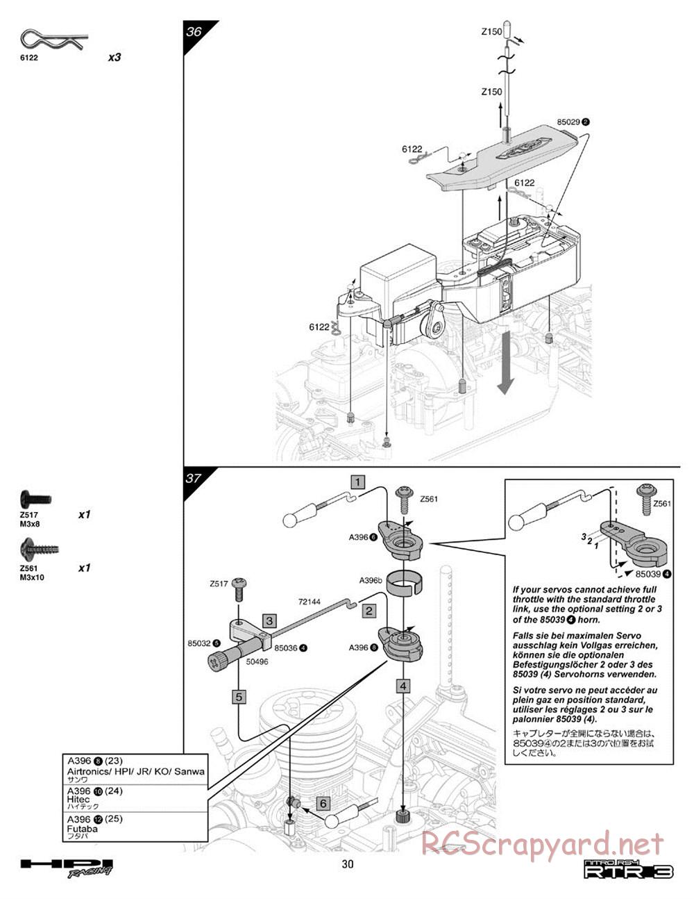 HPI - Nitro RS4 3 - Manual - Page 30