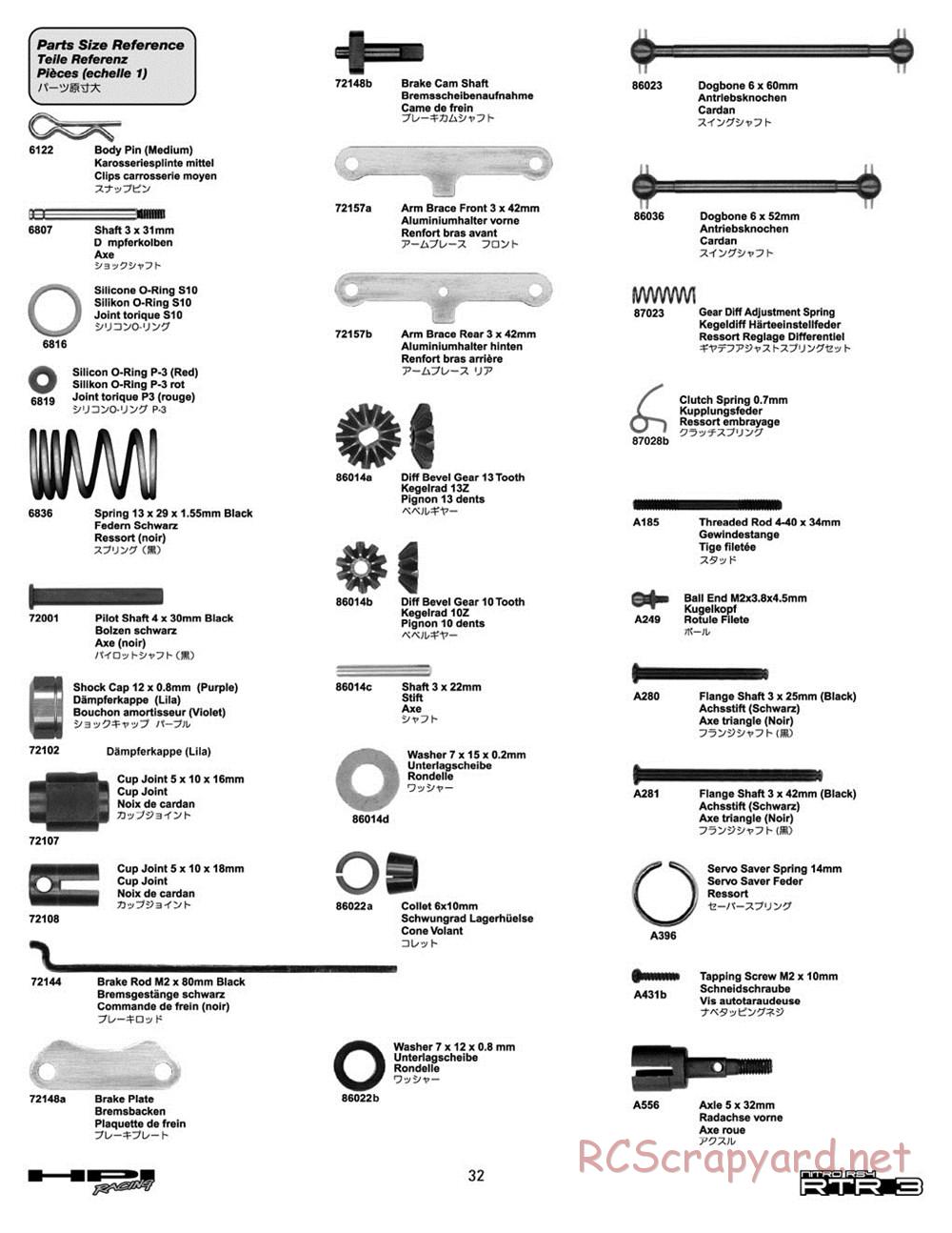 HPI - Nitro RS4 3 - Manual - Page 32