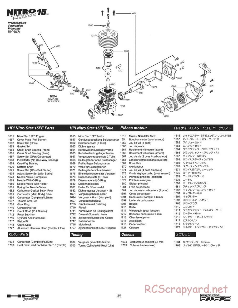 HPI - Nitro RS4 3 - Manual - Page 35