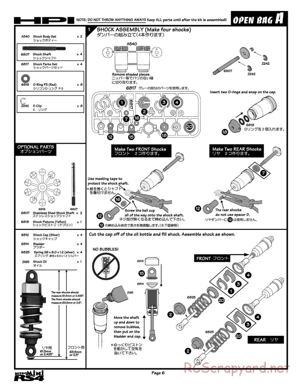 HPI - Nitro RS4 Mini - Manual - Page 6