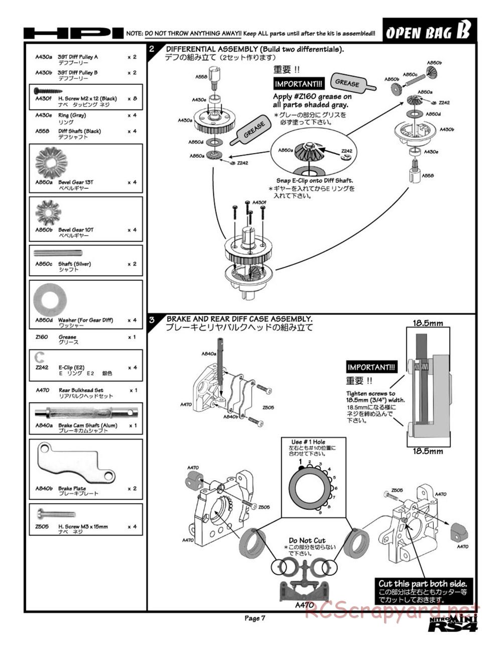 HPI - Nitro RS4 Mini - Manual - Page 7