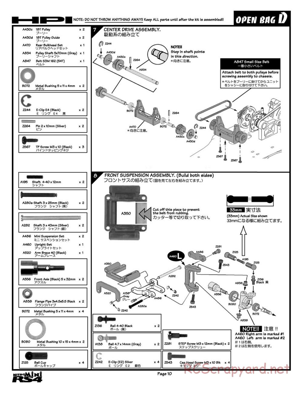 HPI - Nitro RS4 Mini - Manual - Page 10
