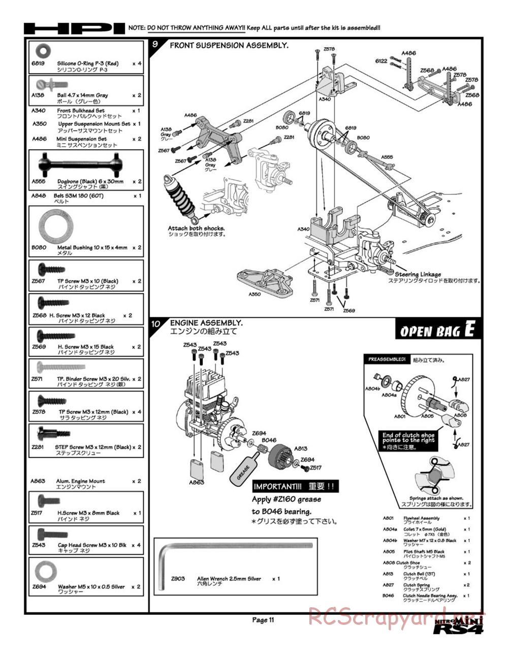 HPI - Nitro RS4 Mini - Manual - Page 11