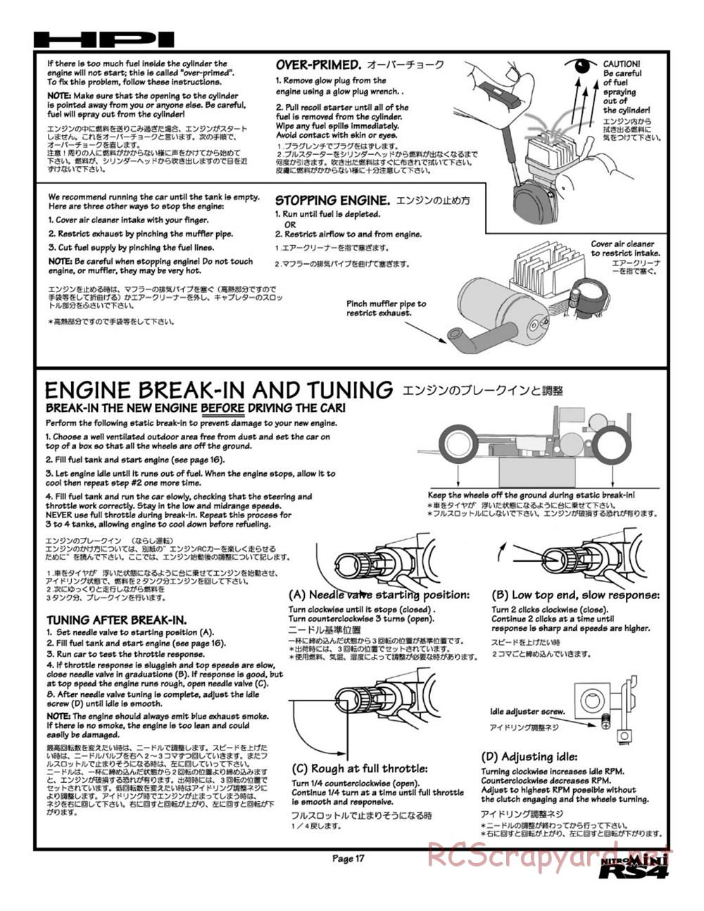 HPI - Nitro RS4 Mini - Manual - Page 17