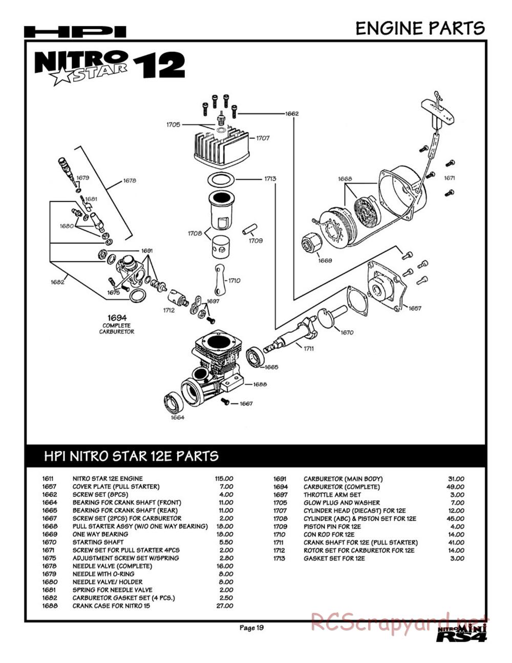 HPI - Nitro RS4 Mini - Manual - Page 19